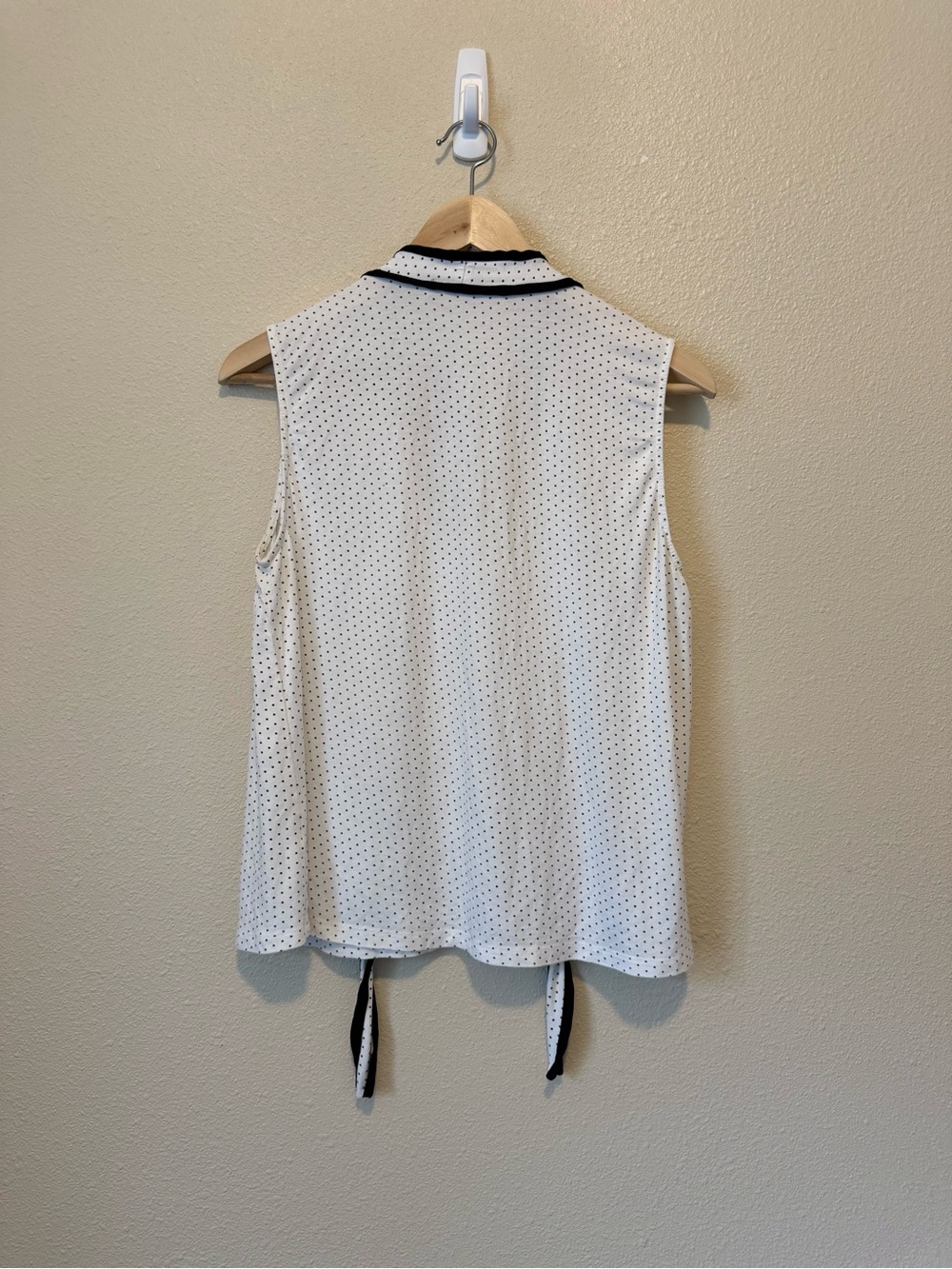Polka Dot Tie Neck Blouse - Picture 3 of 5